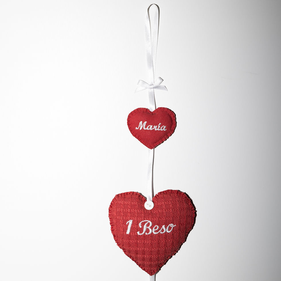 Miniatura: Corazón Triple Besos Rojo