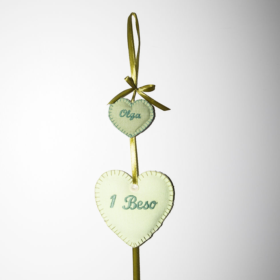 Miniatura: Corazón Triple Besos Verde