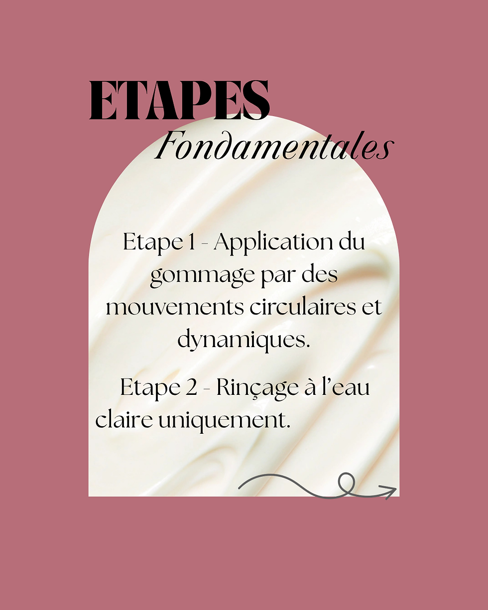 Gommage étapes fondamentales
