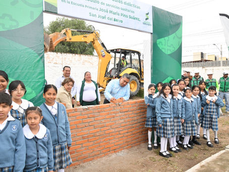 ALCALDE JUAN MANUEL NAVARRO ARRANCA CONSTRUCCIÓN DE AULAS EN PRIMARIA DE SAN JOSÉ DEL BARRO