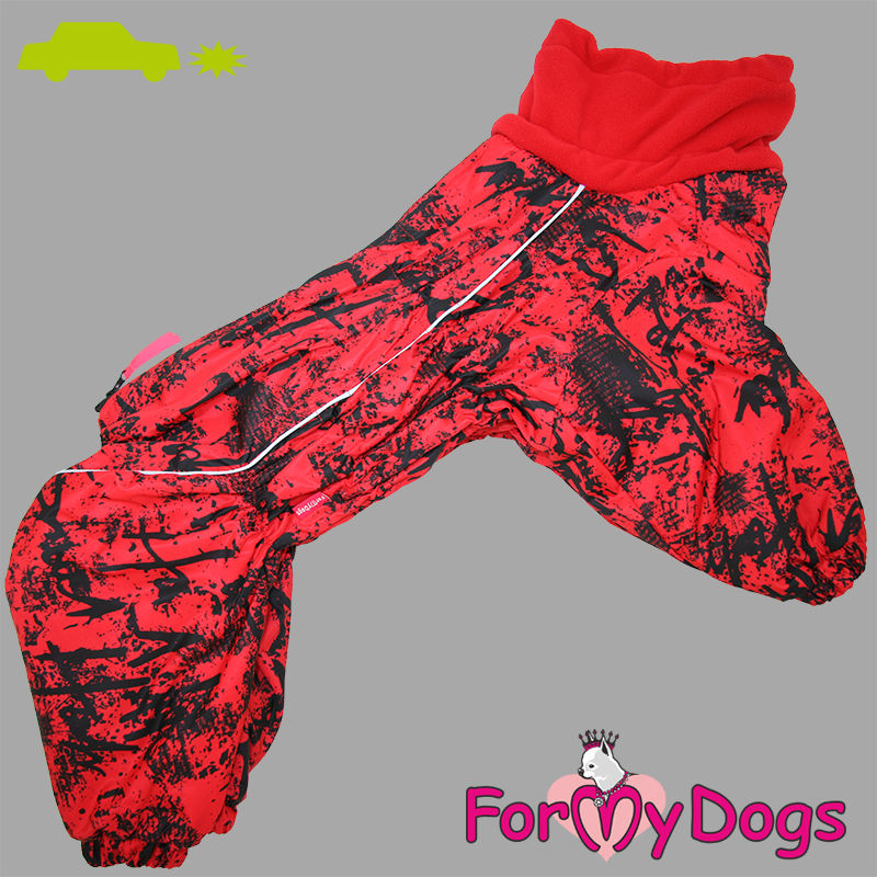 Thumbnail: Overalls red fleece,Female