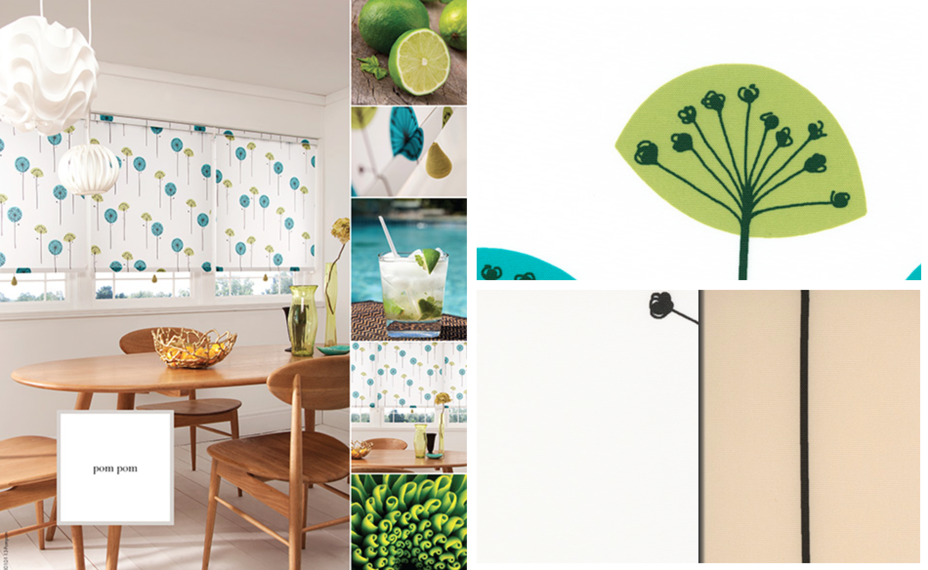 Pompom Translucent Roller Blinds