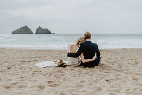 Holywell bay wedding Treseren