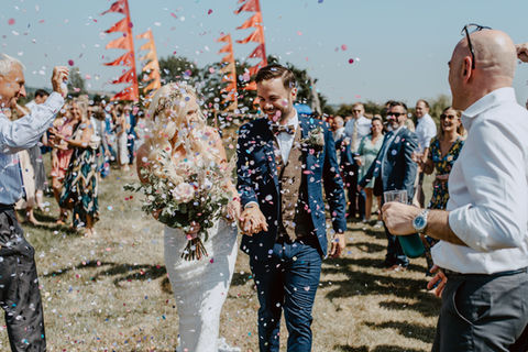 Confetti at Glastonbury Wedding festival