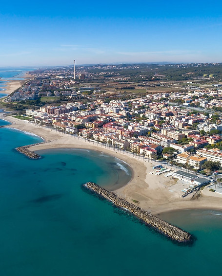 Aerial View of Cubelles Spain