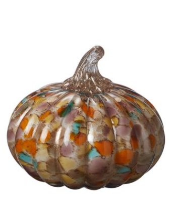Small Confetti Glass Pumpkins