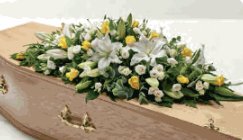 5FT Lily & Rose Coffin Spray