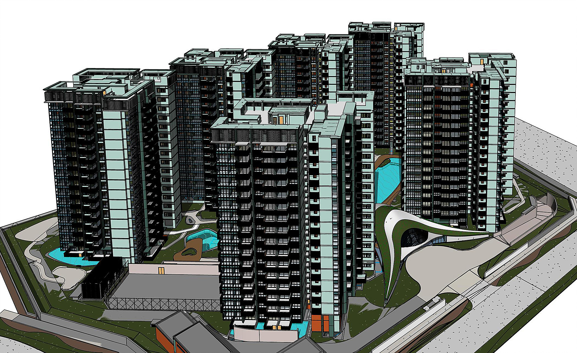 Singapore condominiums. @ THE BIM FACTORY