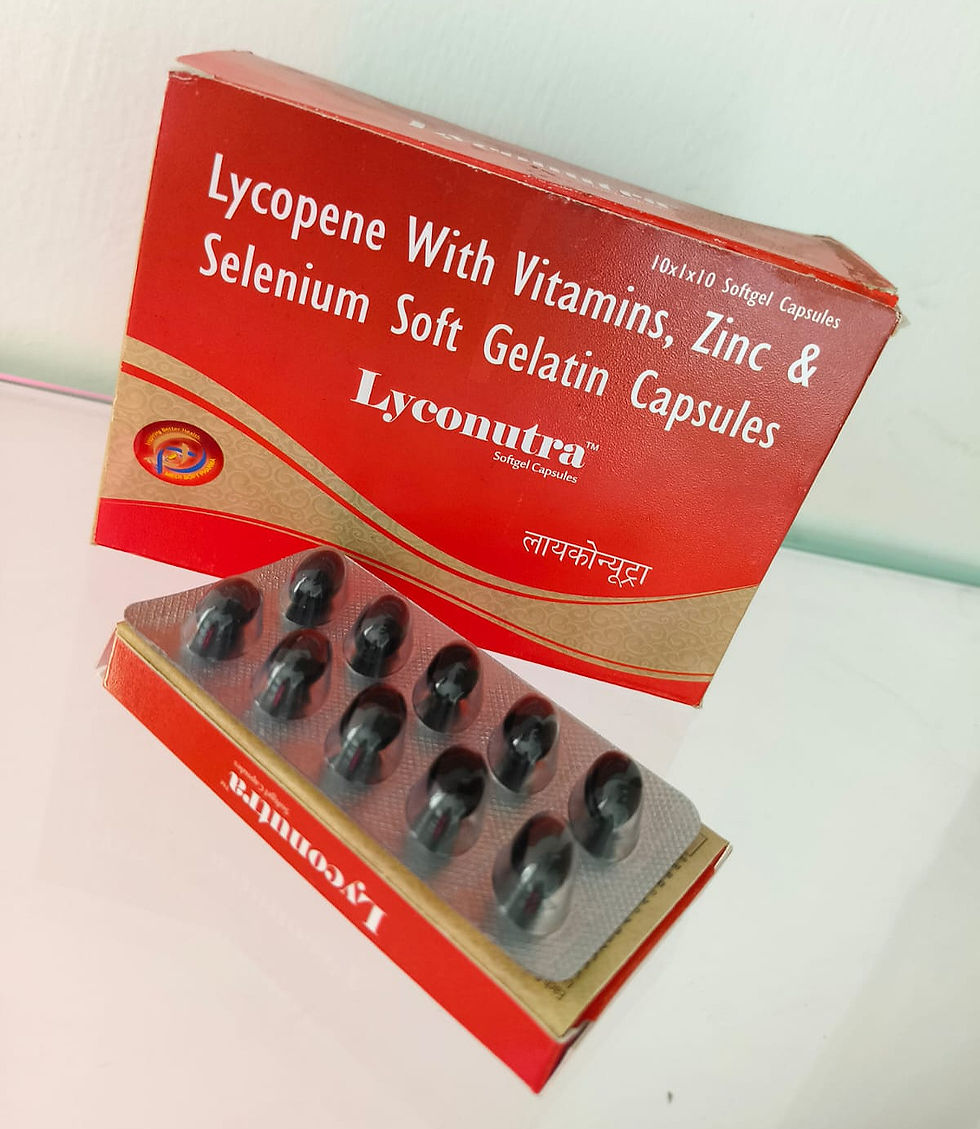 Thumbnail: Brown Medicine Grade Lyconutra Softgel Capsule, For Clinical, Packing Size: 10x1