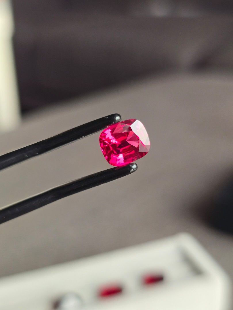 Thumbnail: 2.22ct Unheated Burma Spinel Pinkish Red Color