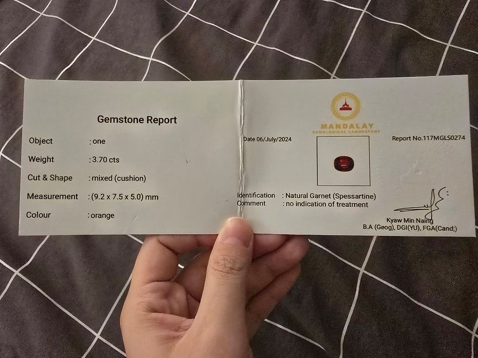 Thumbnail: 3.70ct Unheated Spessartine Garnet
