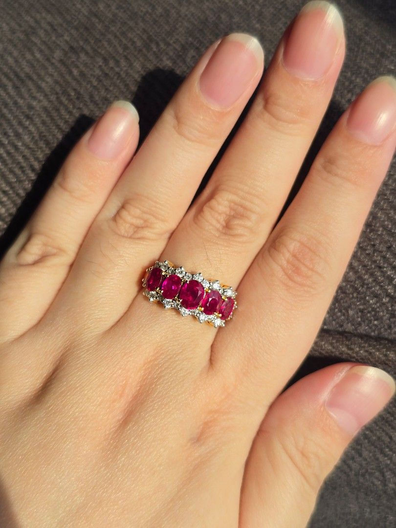 Thumbnail: 2.48ct Unheated Burma Vivid Red Ruby Ring