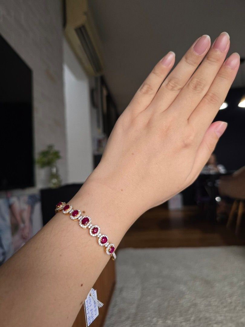 Thumbnail: 3.15ct Unheated Burma Ruby Bangle