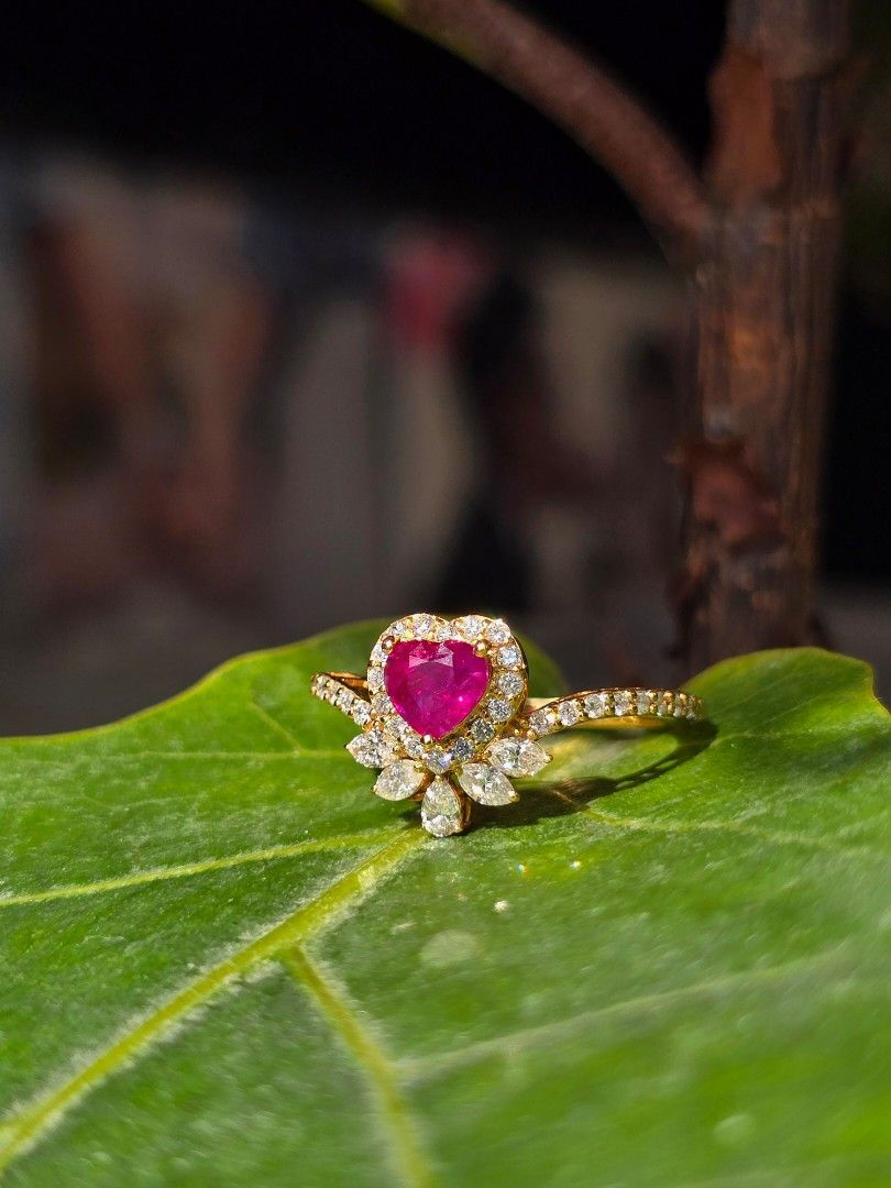 Thumbnail: 0.75ct Unheated Burma Ruby Ring