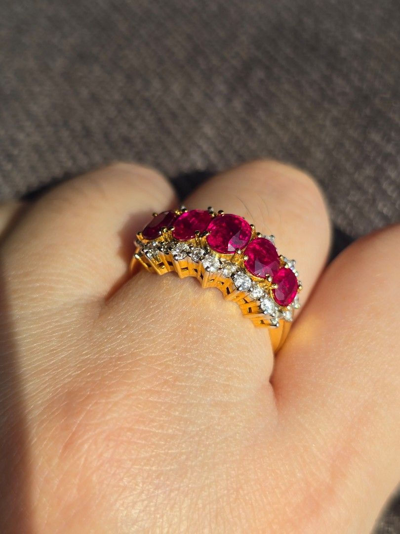 Thumbnail: 2.48ct Unheated Burma Vivid Red Ruby Ring