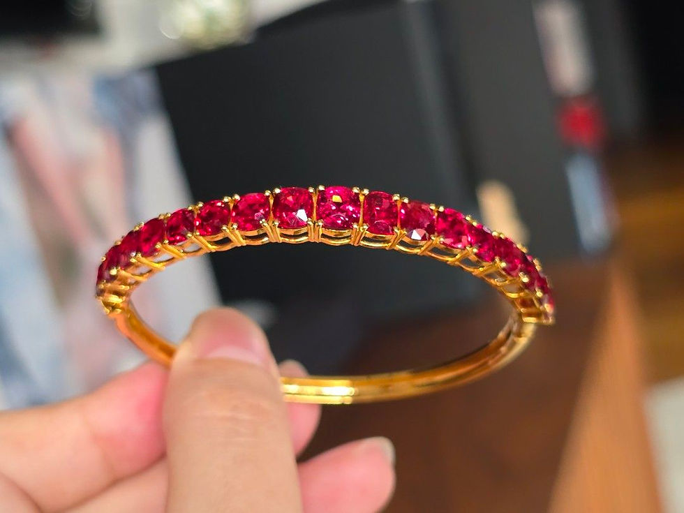Thumbnail: 12.74ct Unheated Burma Spinel Bangle