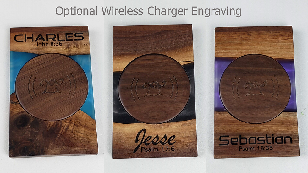 Thumbnail: Walnut River Wood Wireless Charger