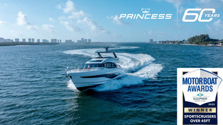 駕馭極致奢華與性能， Princess S72 榮獲 2025 Motor Boat Award 大獎！