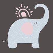 Logo de Elefantinho Colorido