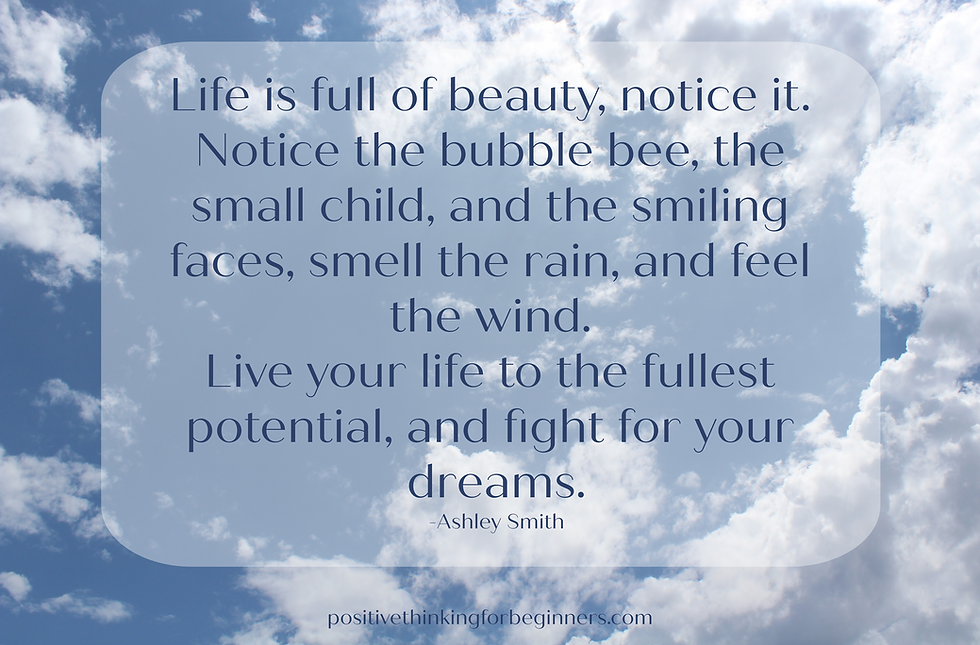 Original photo providing Clouds background with quote (below) text