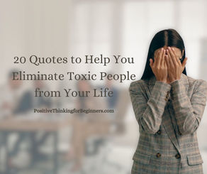 Woman crying into hands with people (blurred in background) talking behind her back, with Blog Title: 20 Quotes to Help You Eliminate Toxic People from Your Life