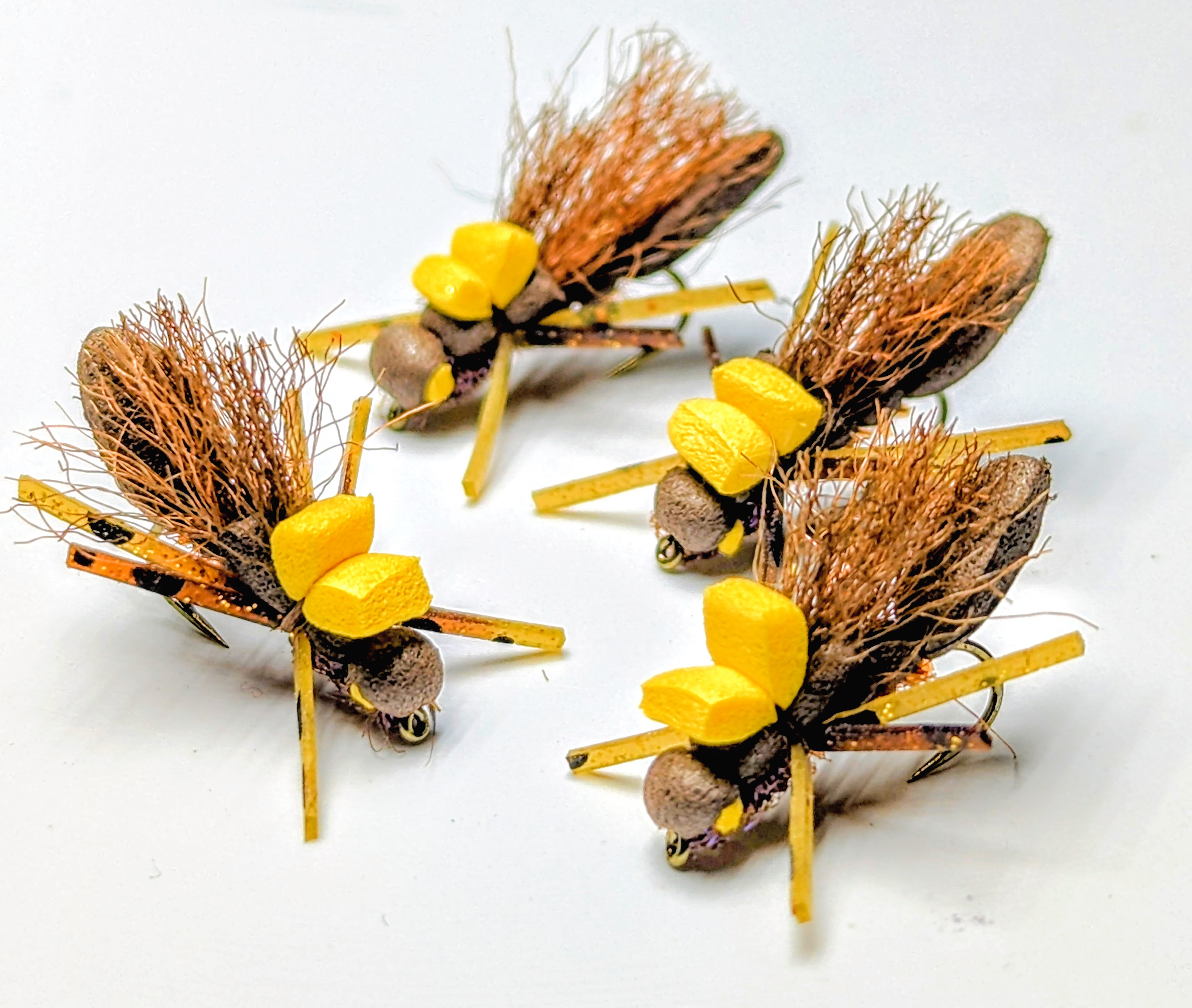 A colorful royal wulff attractor fly.