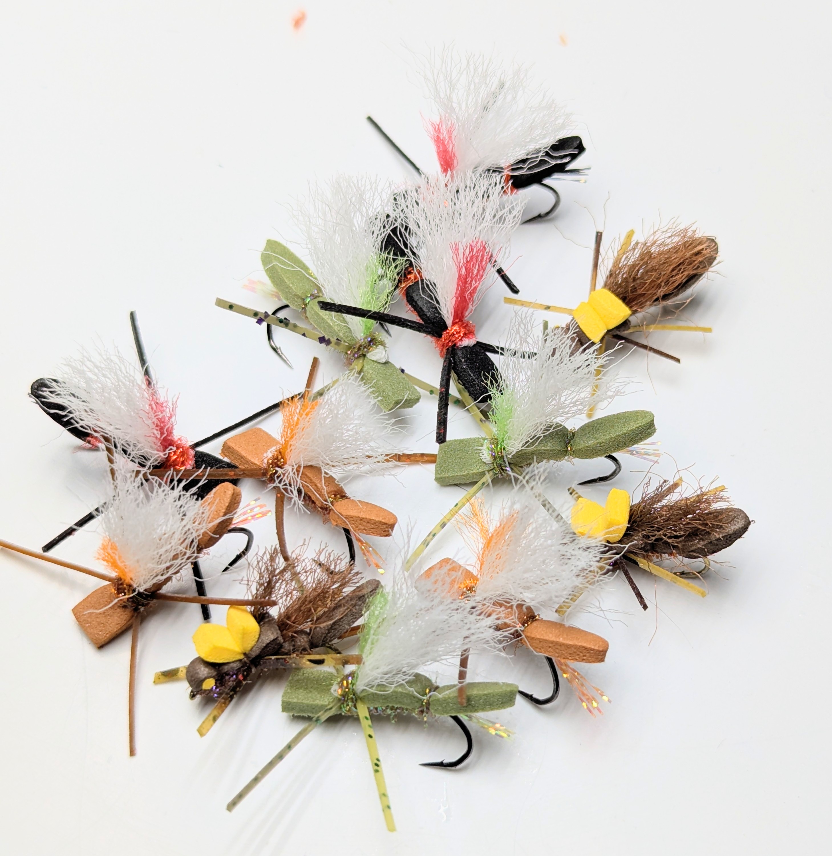 The intricate copper ribbing of a copper john fly.