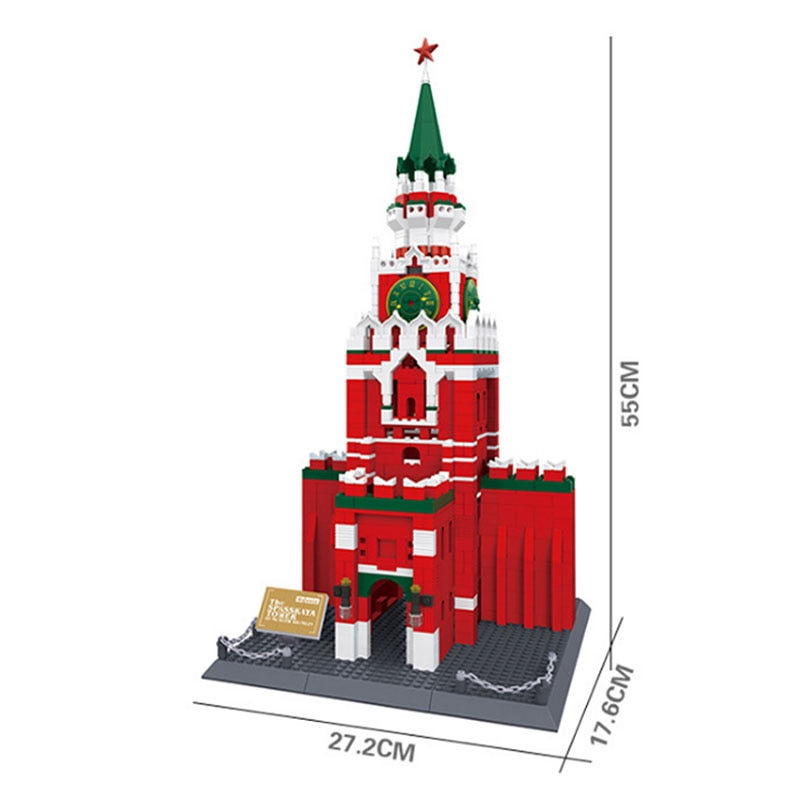 Miniatură: Constructor Wange Arhitectura Rusia: Turnul Spasskaya, Kremlin (1047 piese)