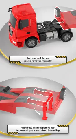 Miniatură: Радиоуправляемый Mercedes-Benz Arocs с экскаватором Double Eagle