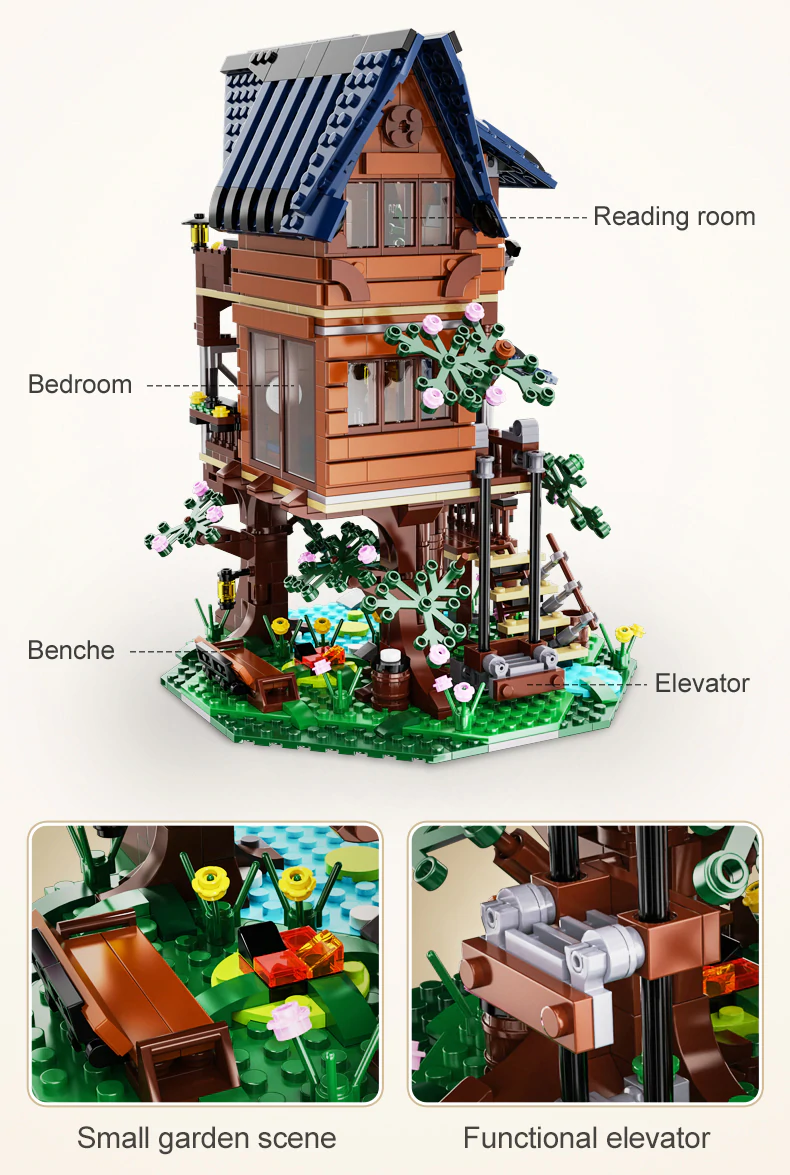 Miniatură: Set de constructii CaDA Casa cu iluminare LED (1155 piese)