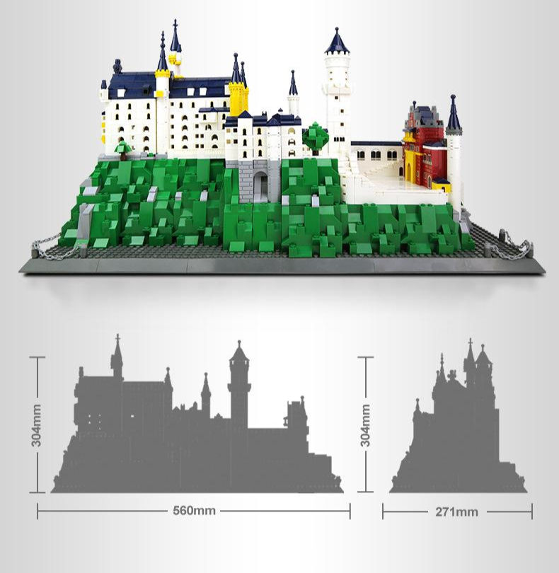 Miniatură: Set de construcție Wange Arhitectura Germania: Castelul Neuschwanstein (1969 piese)