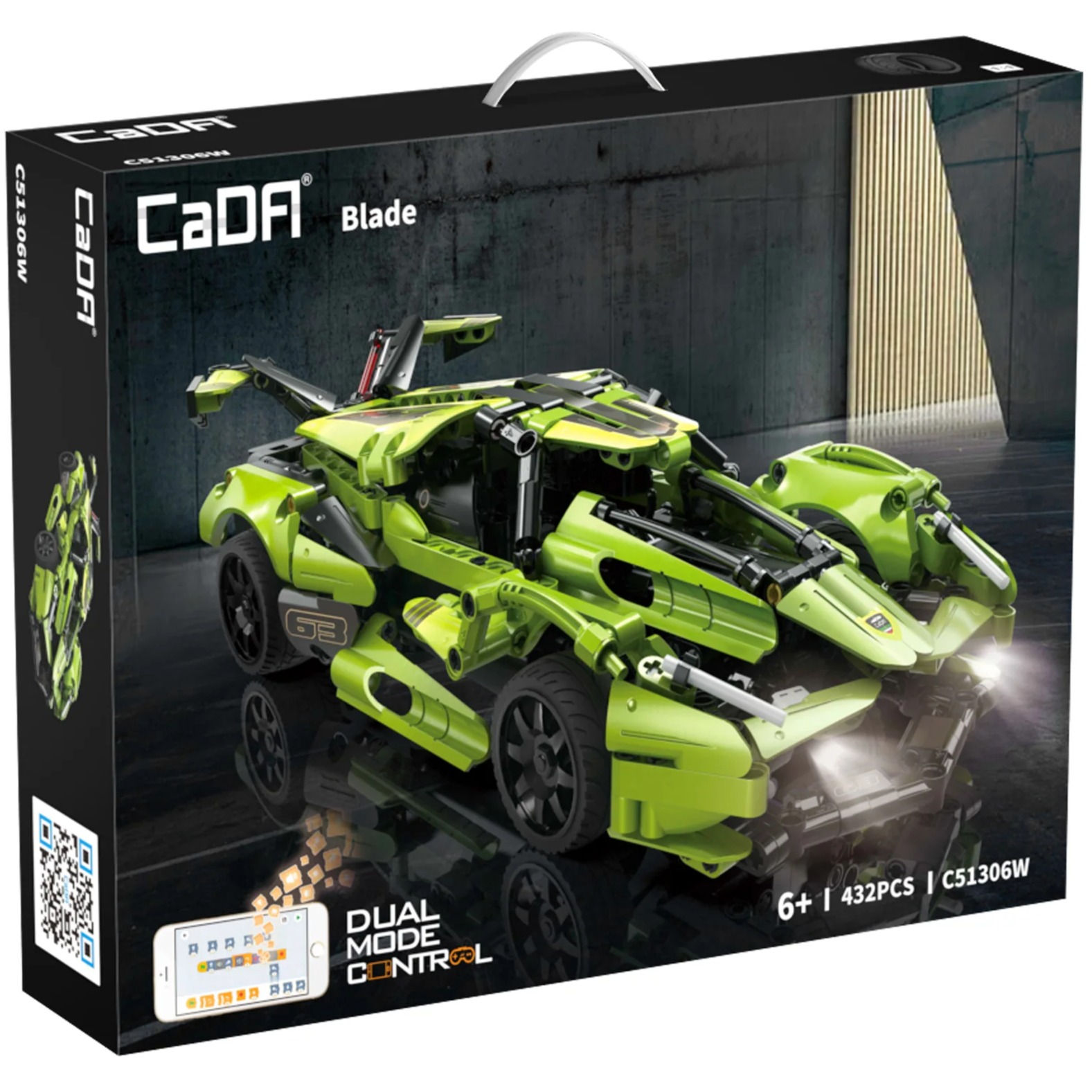 Set de construcție CaDA Sportcar (programabila / RC) (432 piese)