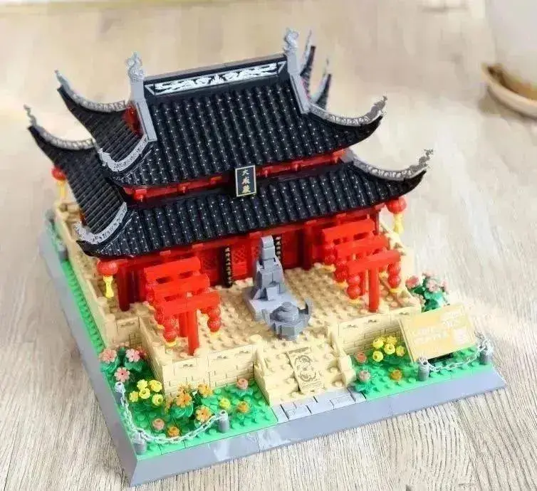 Miniatură: Set de construcție  Wange Arhitectura China: Templul lui Confucius (966 piese)