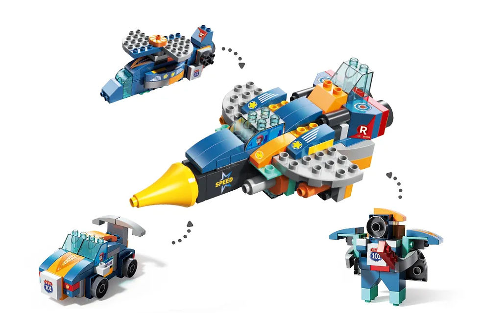 Miniatură: Set de construcție Feelo Starship 4 în 1 (87 de piese)