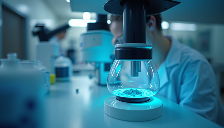 Close-up view of laboratory equipment used in neurotoxicity research