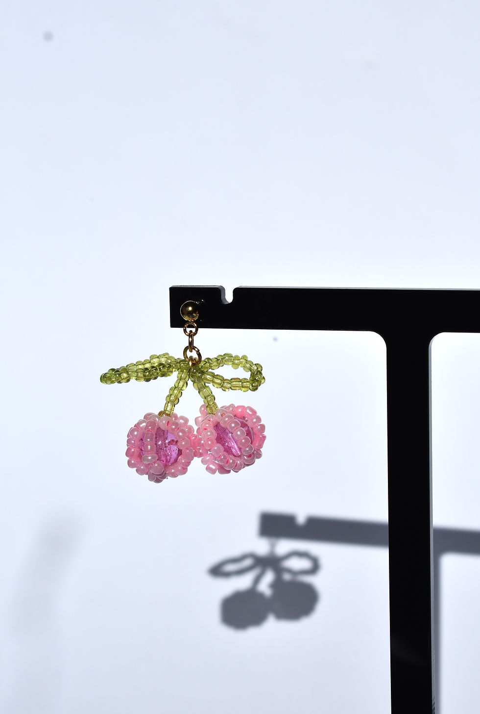 Thumbnail: Pink and Lime Beaded Cherries