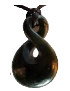 Pounamu Twist Pendant in Black Suede Box