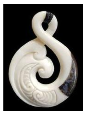 Thumbnail: Bone Twist Pendant in Black Presentation Box
