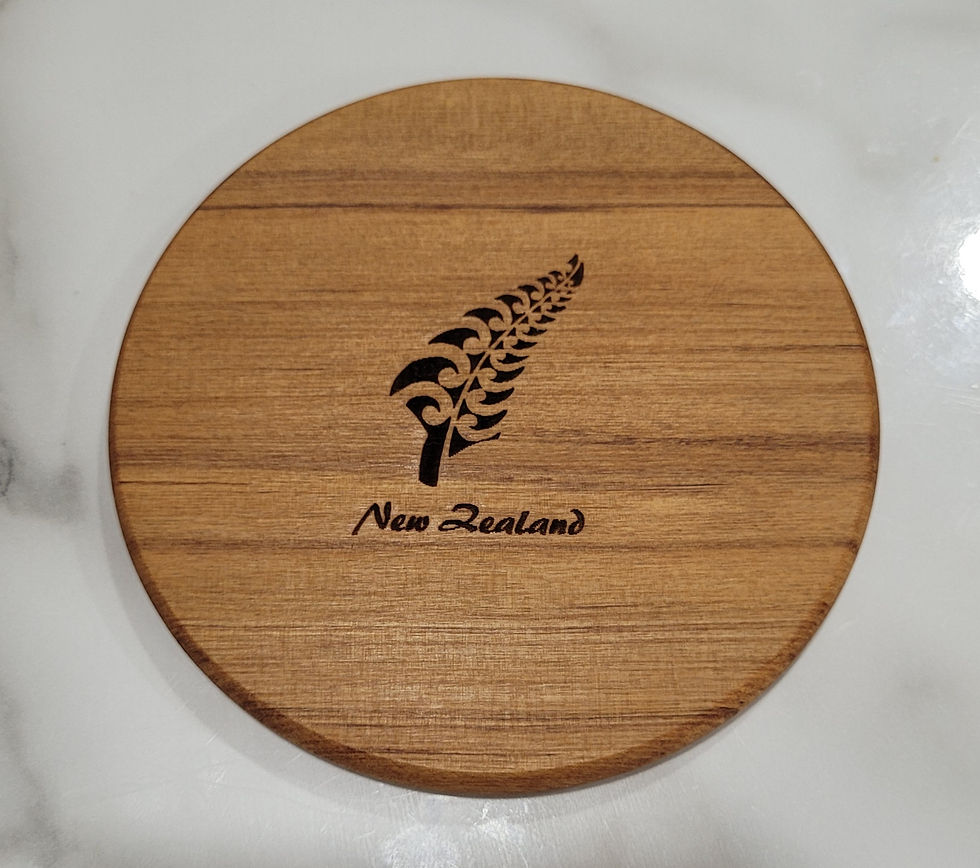 Solid Rimu Coaster in Flax Bag