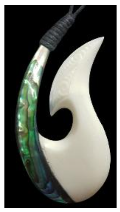 Thumbnail: Bone Hook Pendant in Black Presentation Box