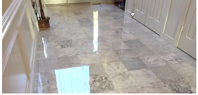 “Marble polishing service removing scratches and etching on marble floors in Tampa, Florida”