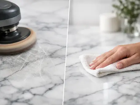Marble Scratch Removal Example That Makes Sense