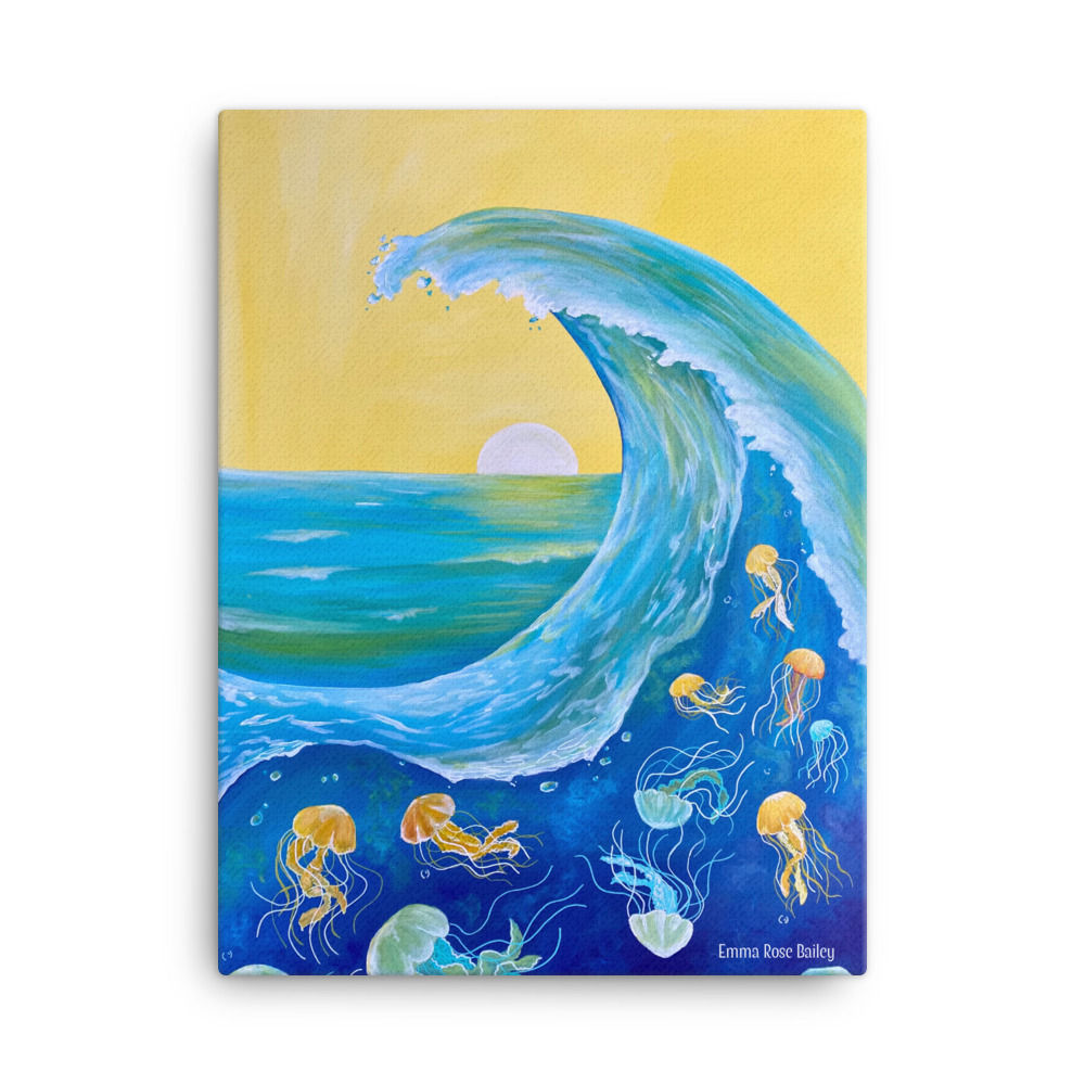 Jellyfish Wavin' Canvas
