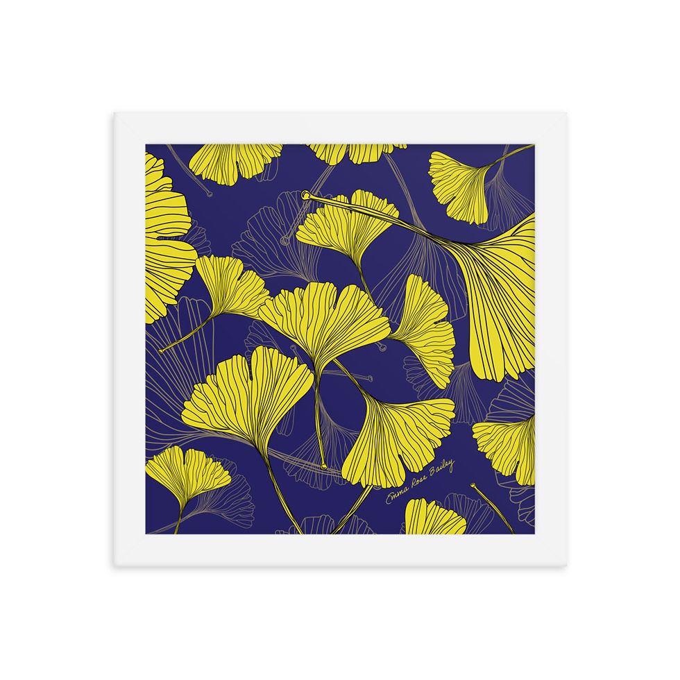 Thumbnail: Gingko Leaves Framed poster