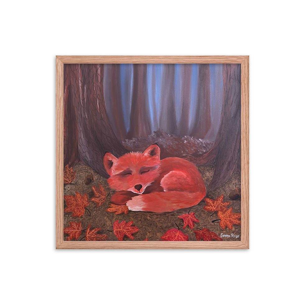 Thumbnail: Sleepy Fox Framed poster