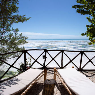 There is nothing more romantic for a honeymoon than admiring the African landscape on two white loungers at the island Pongwe resort. 