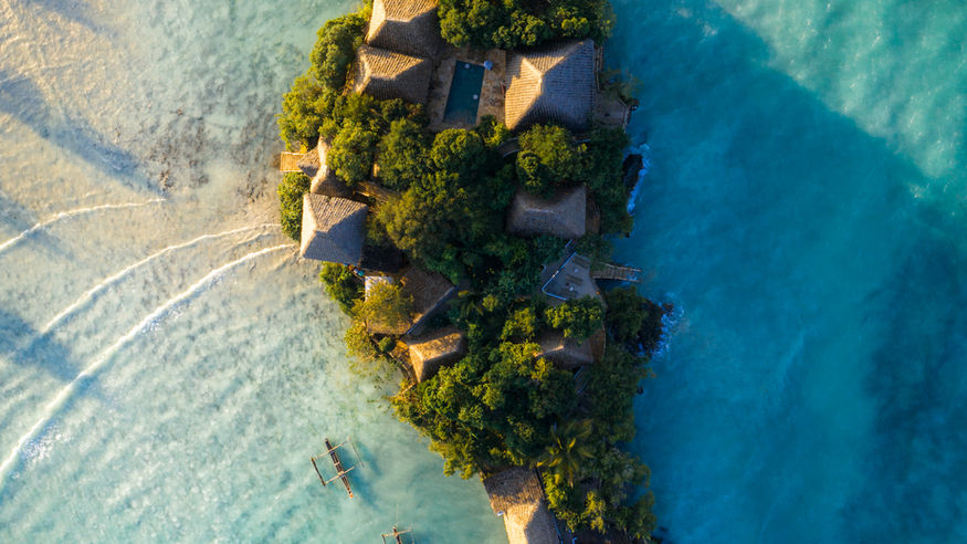 In the crystal clear waters, of the Island Pongwe holds a great retreat.