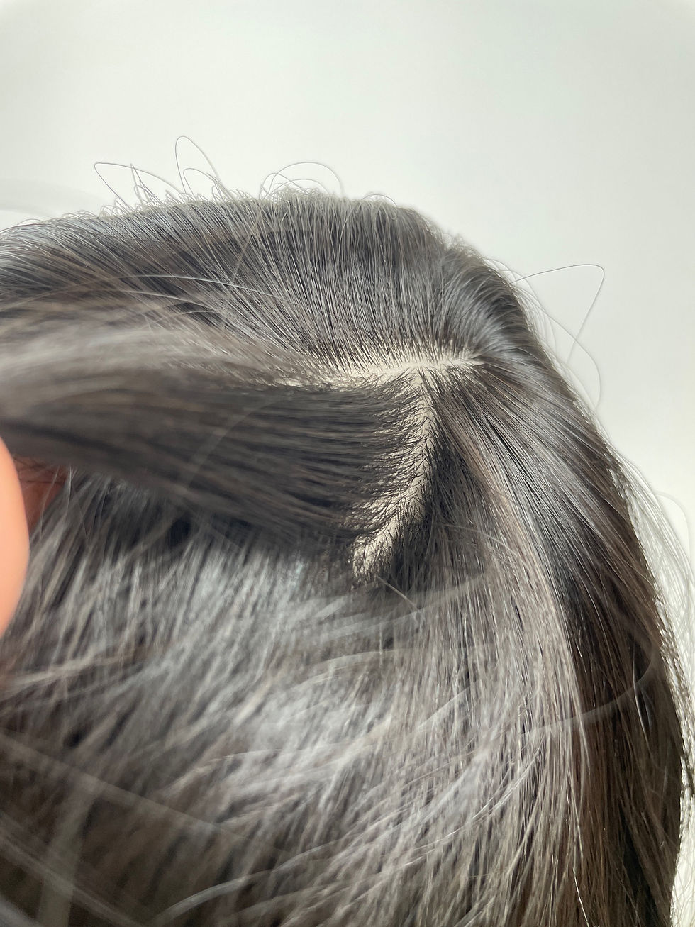 Thumbnail: "JASMINE" TOPPER cheveux européens : 8x8, 43cm (17")