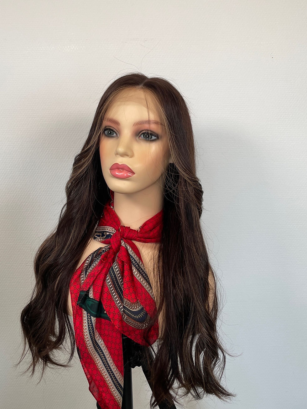 Miniature : "DARK ARYA  " LUXURY LACE TOP WIG : S, 61cm (24”)