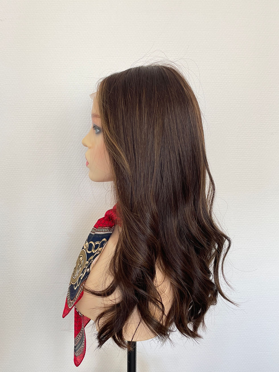Miniature :  "DARK ARYA" LUXURY LACE TOP WIG : S, 53cm (21")